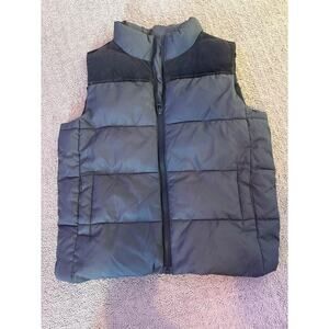 Crazy 8 Boys Black and Gray Zip-Up Puffer Vest, sz 6-7